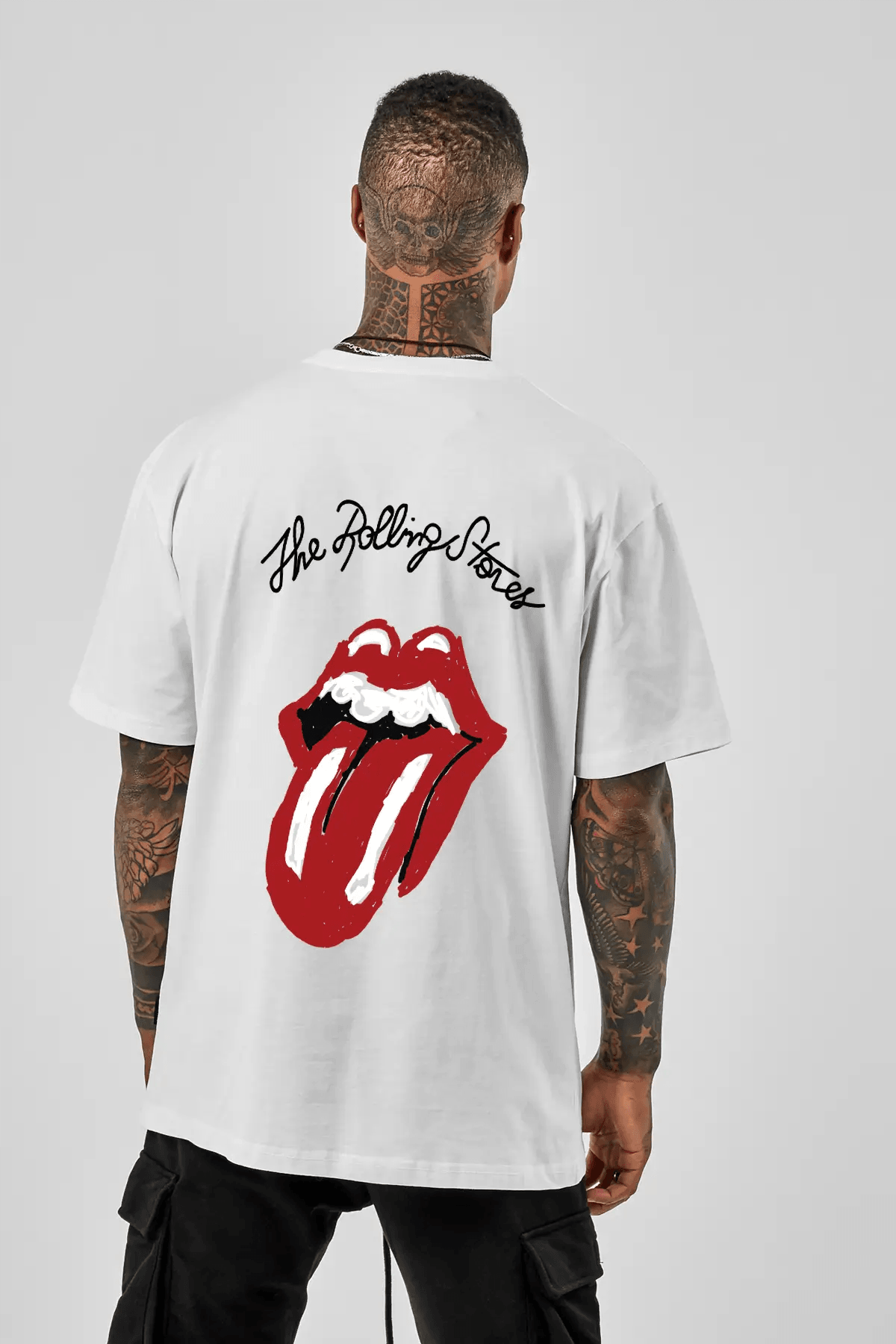 Rolling Stones Oversize Erkek Tişört - PΛSΛGE