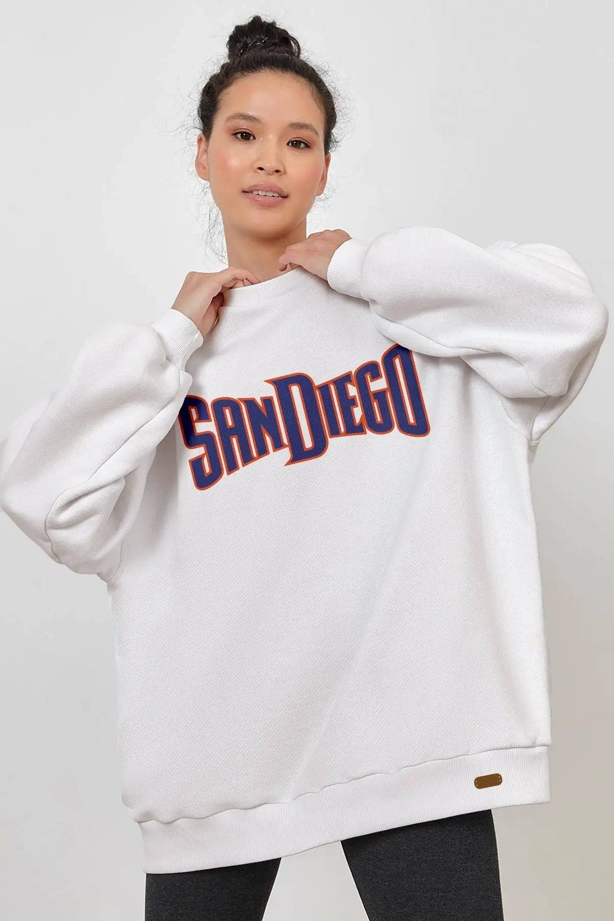 SANDIEGO Oversize Kadın Sweatshirt PΛSΛGE