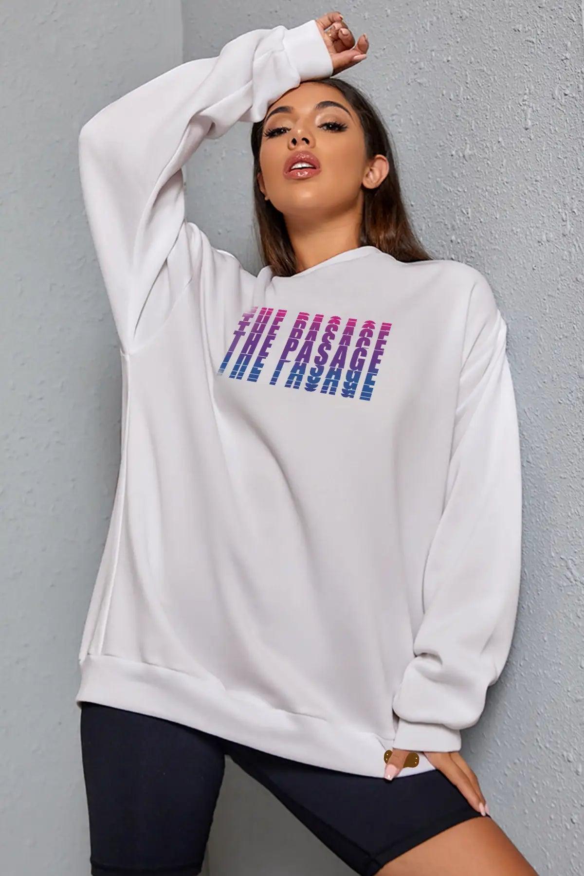 The Pasage Oversize Kadın Sweatshirt PΛSΛGE