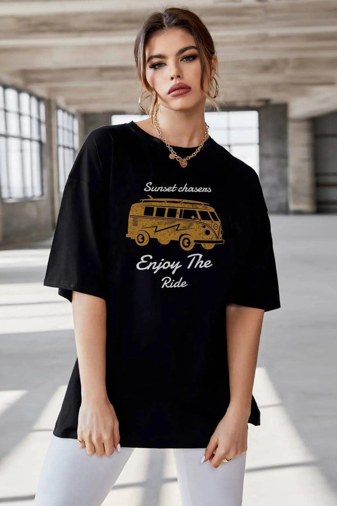 The Ride Oversize Kadın Tişört PΛSΛGE