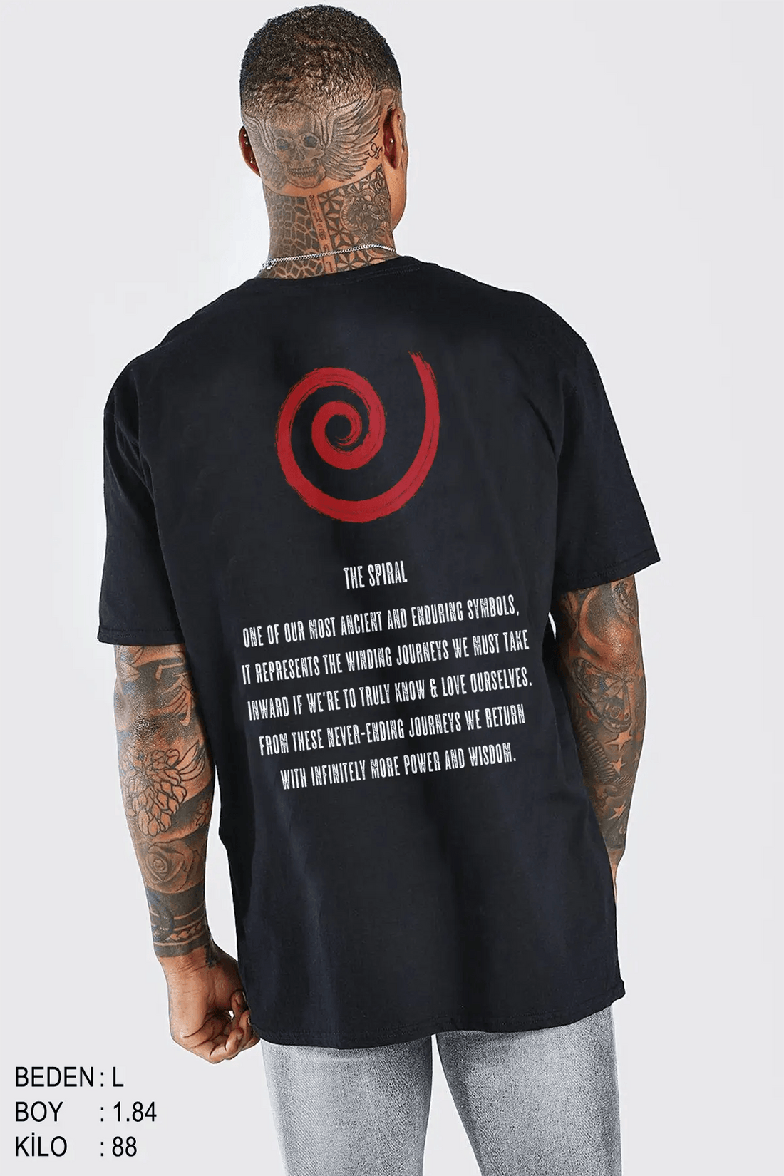 The Spiral Oversize Erkek Tişört PΛSΛGE