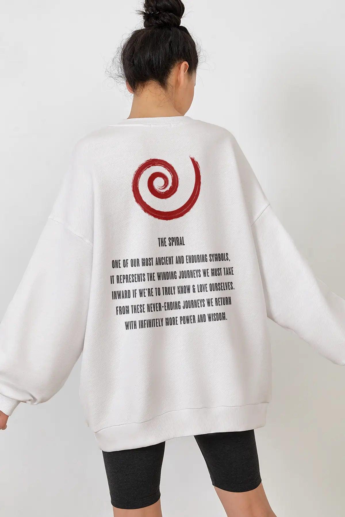 The Spiral Oversize Kadın Sweatshirt PΛSΛGE