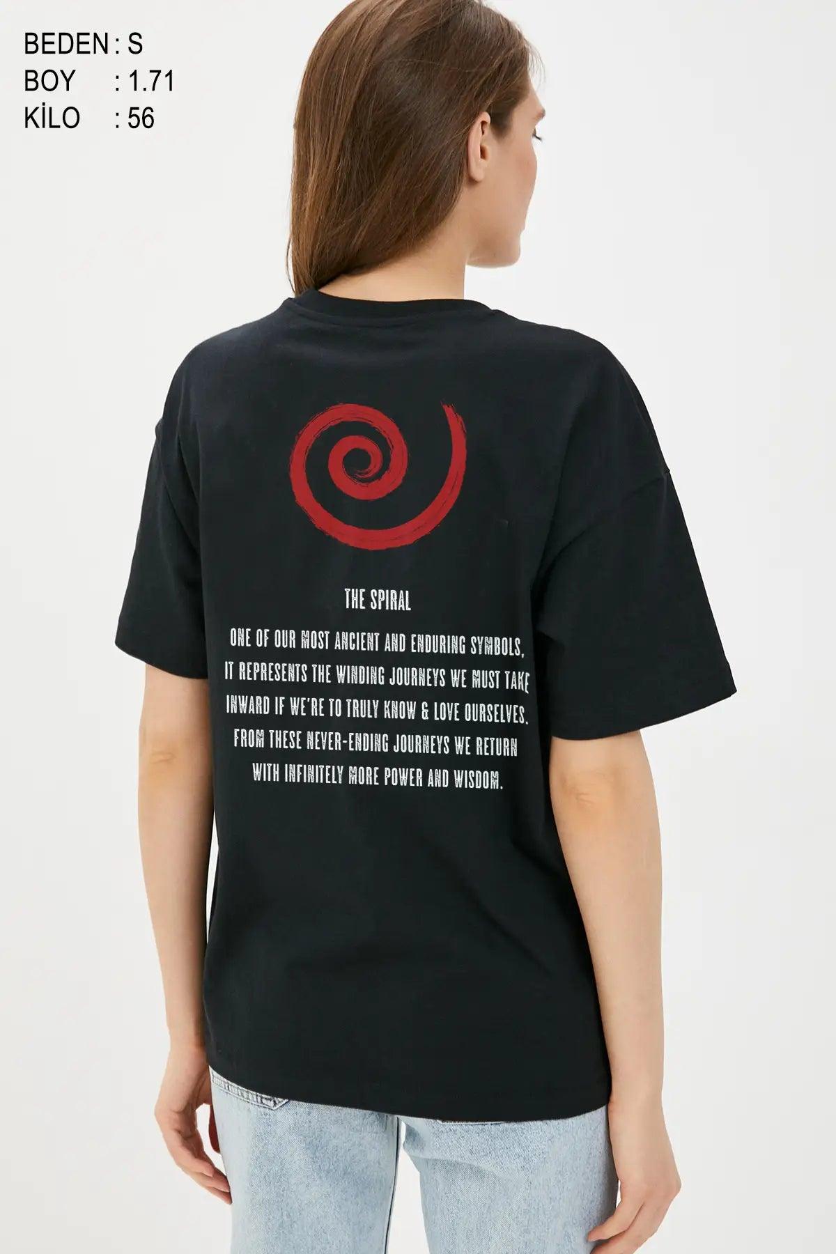 The Spiral Oversize Kadın Tişört PΛSΛGE