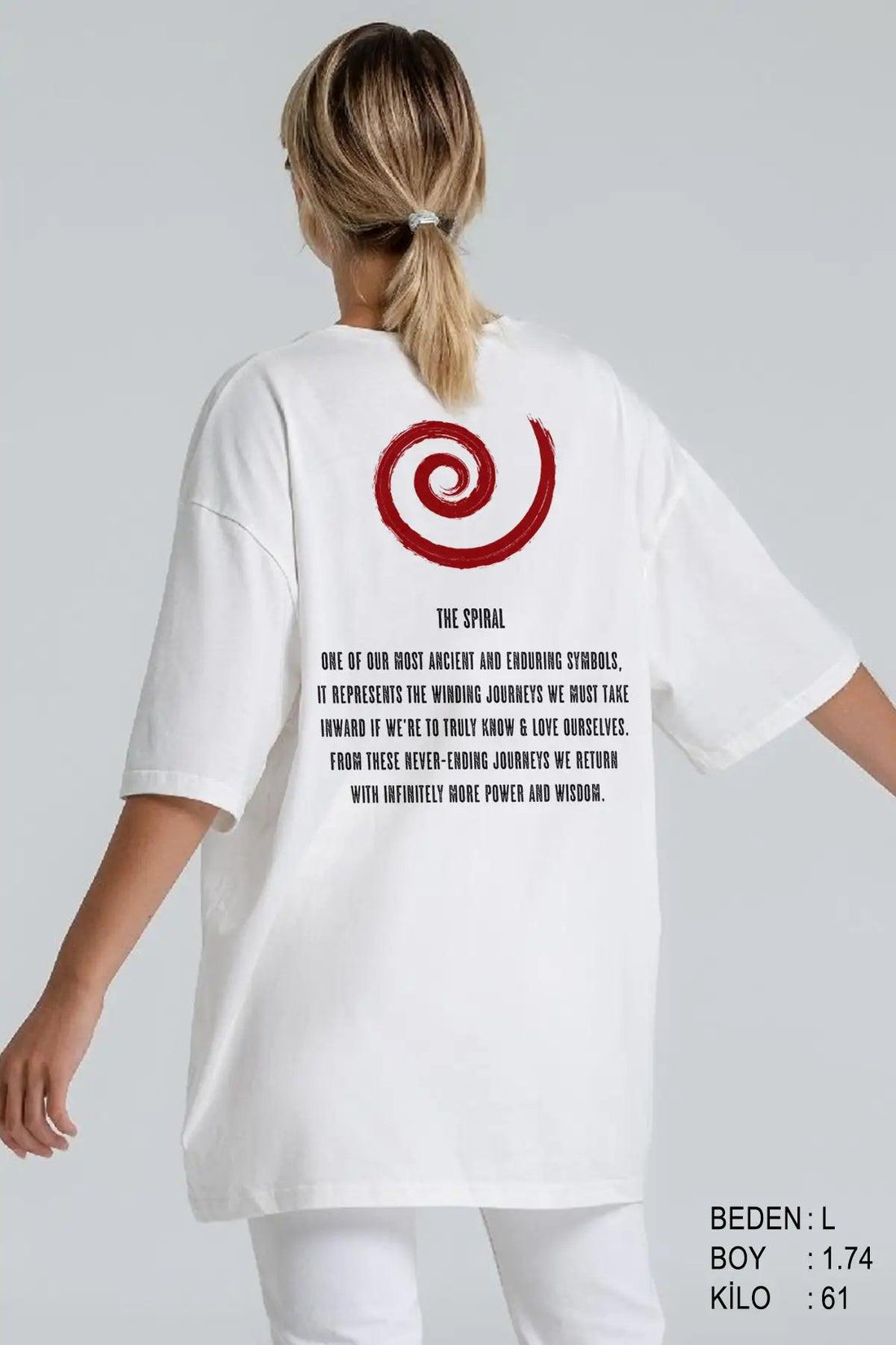 The Spiral Oversize Kadın Tişört PΛSΛGE