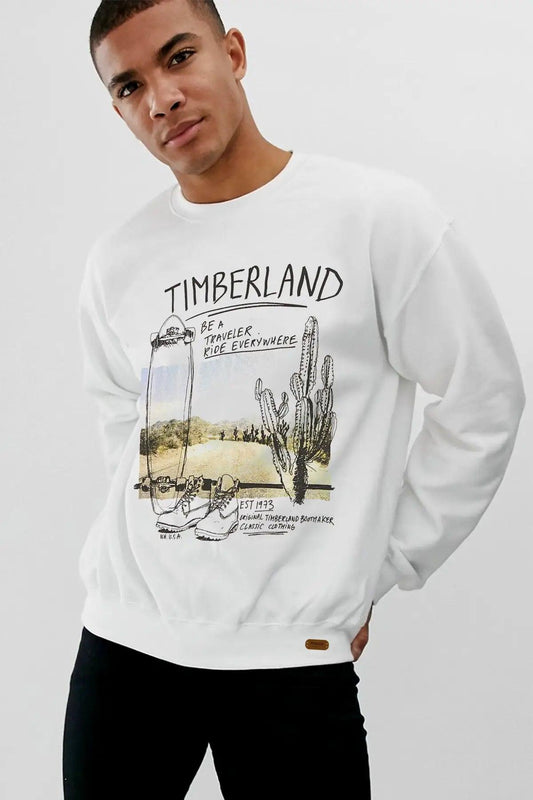 Timberland Oversize Erkek Sweatshirt PΛSΛGE