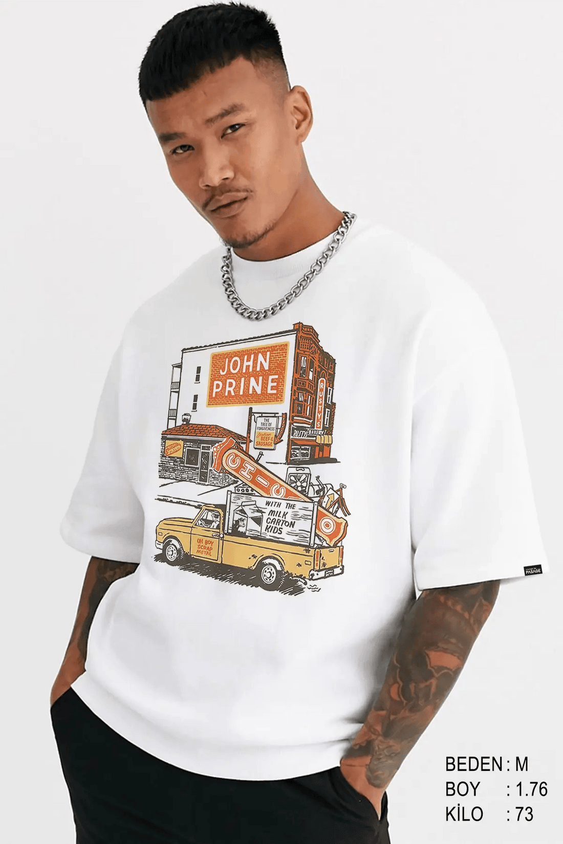 Urban Chaos Oversize Erkek Tişört PΛSΛGE