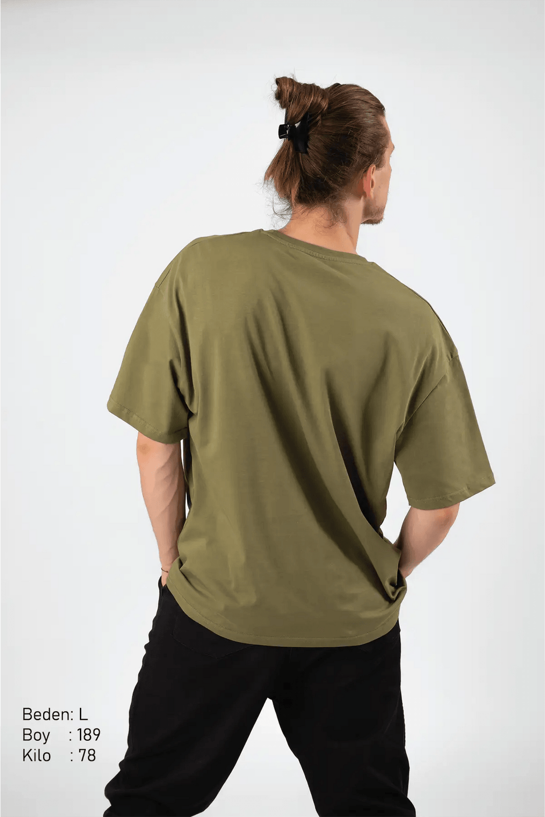 Vdp 1981 Haki Oversize Erkek Tişört PΛSΛGE