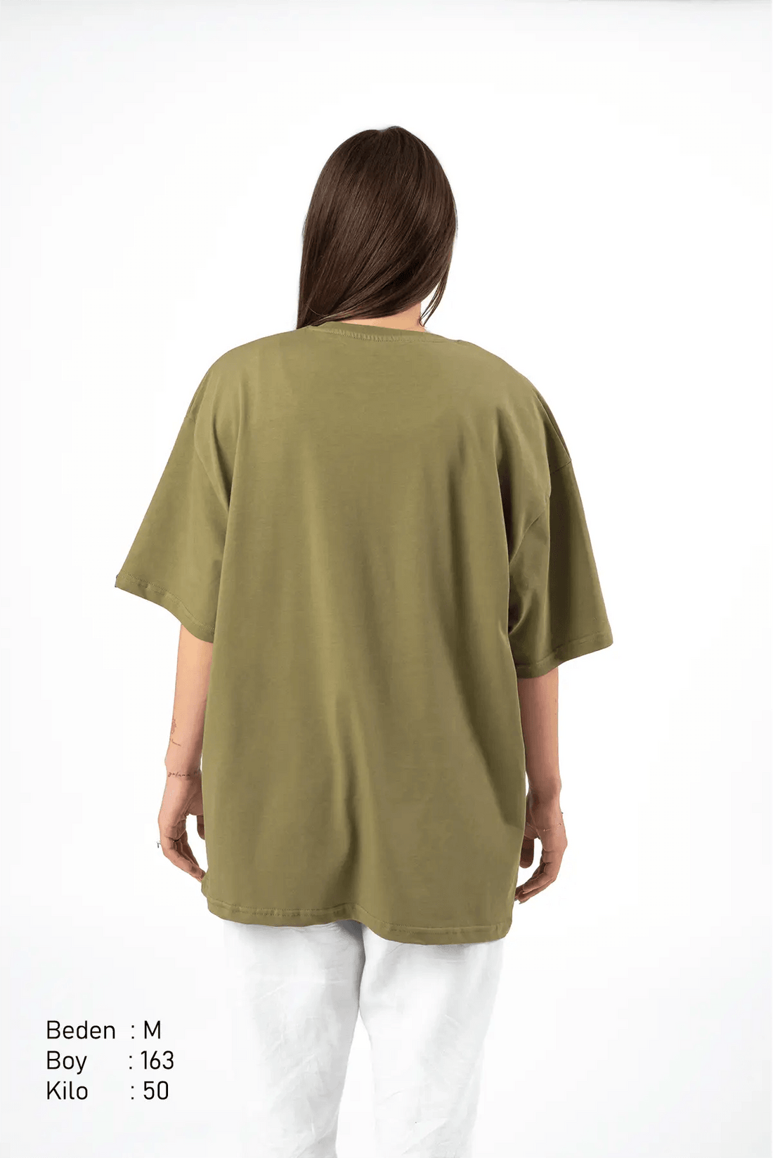 Vdp 1981 Haki Oversize Kadın Tişört PΛSΛGE