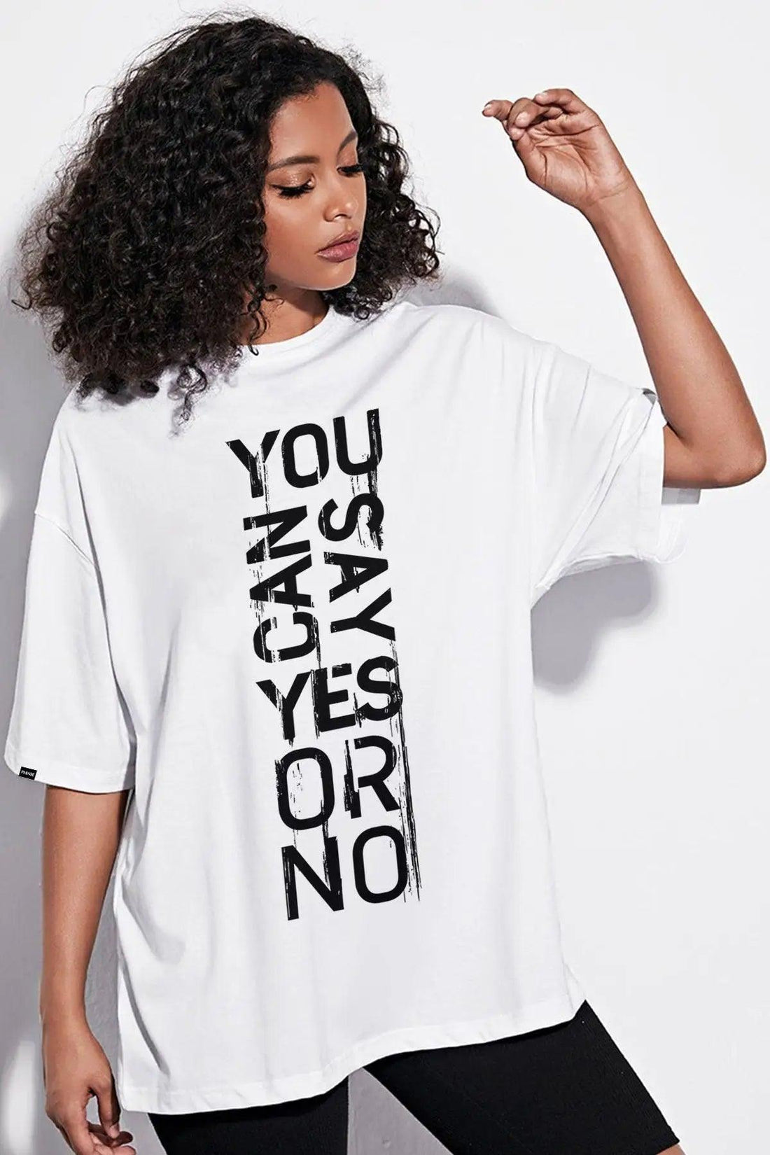 Yes or No Oversize Kadın Tişört PΛSΛGE