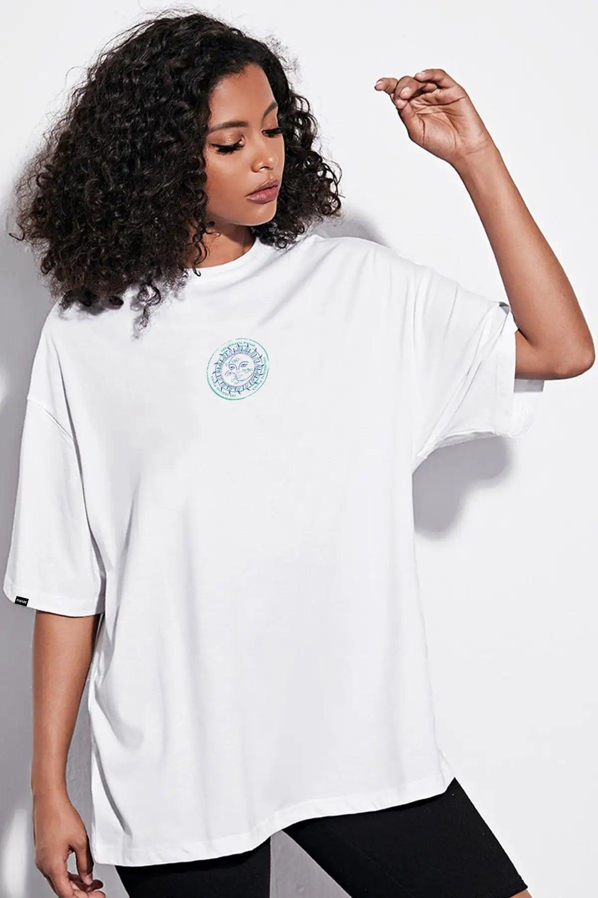 Bohemian Oversize Kadın Tişört - PΛSΛGE