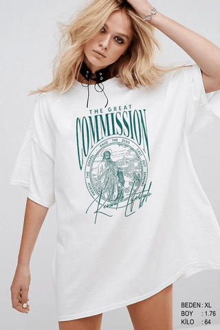 Commission Oversize Kadın Tişört - PΛSΛGE
