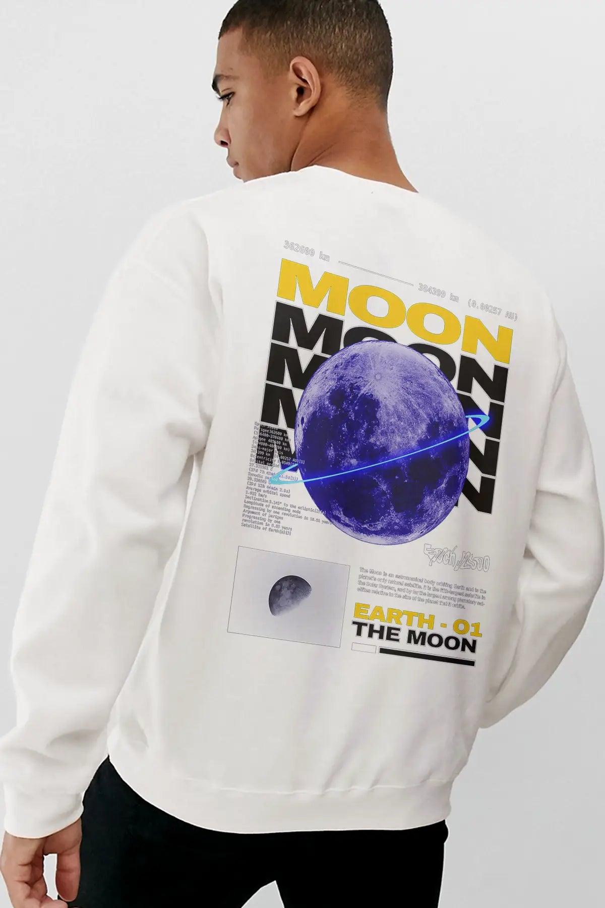 The Moon Oversize Erkek Sweatshirt - PΛSΛGE