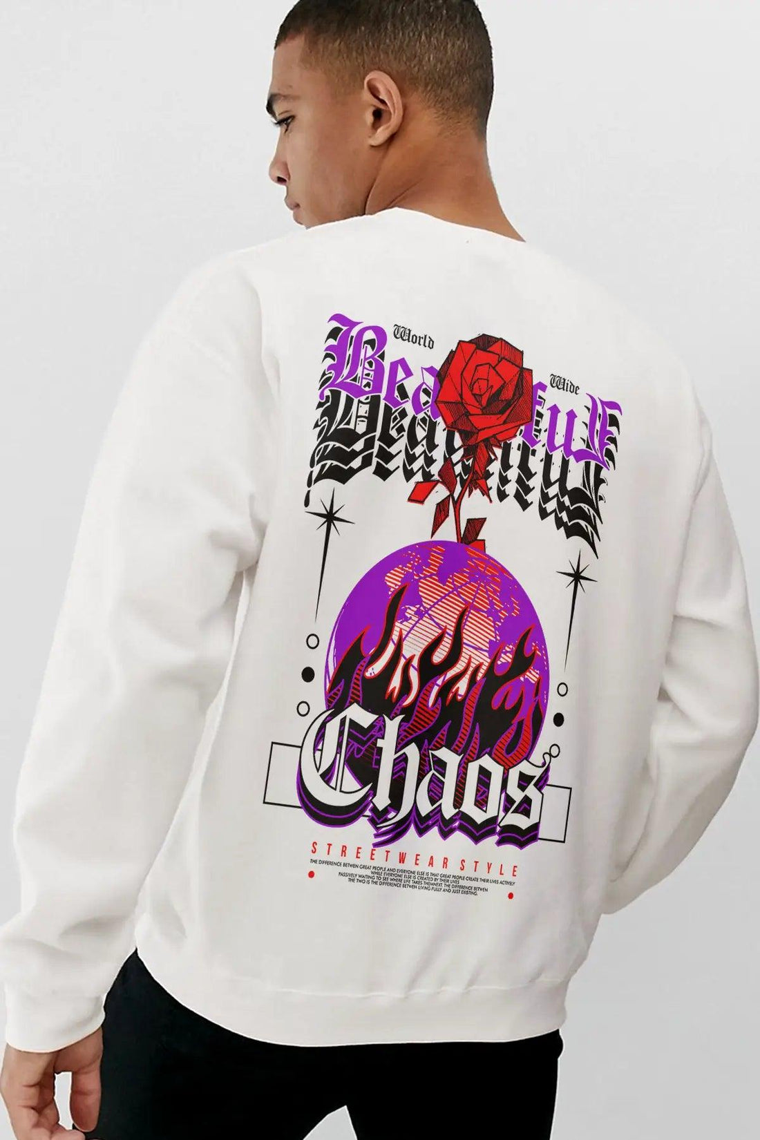 Chaotic Oversize Erkek Sweatshirt - PΛSΛGE