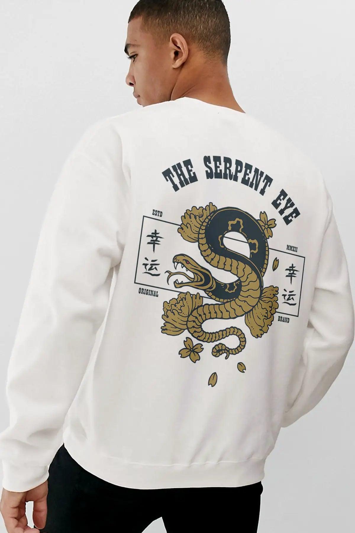 The Serpent Eye Oversize Erkek Sweatshirt - PΛSΛGE