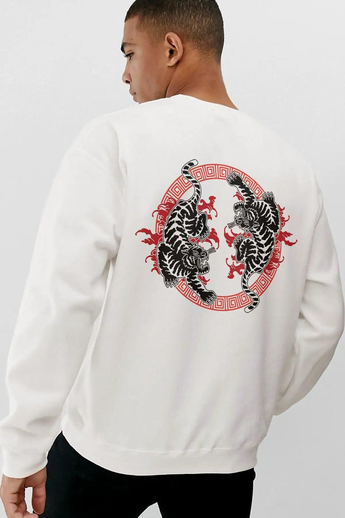 Twin Tiger Oversize Erkek Sweatshirt - PΛSΛGE