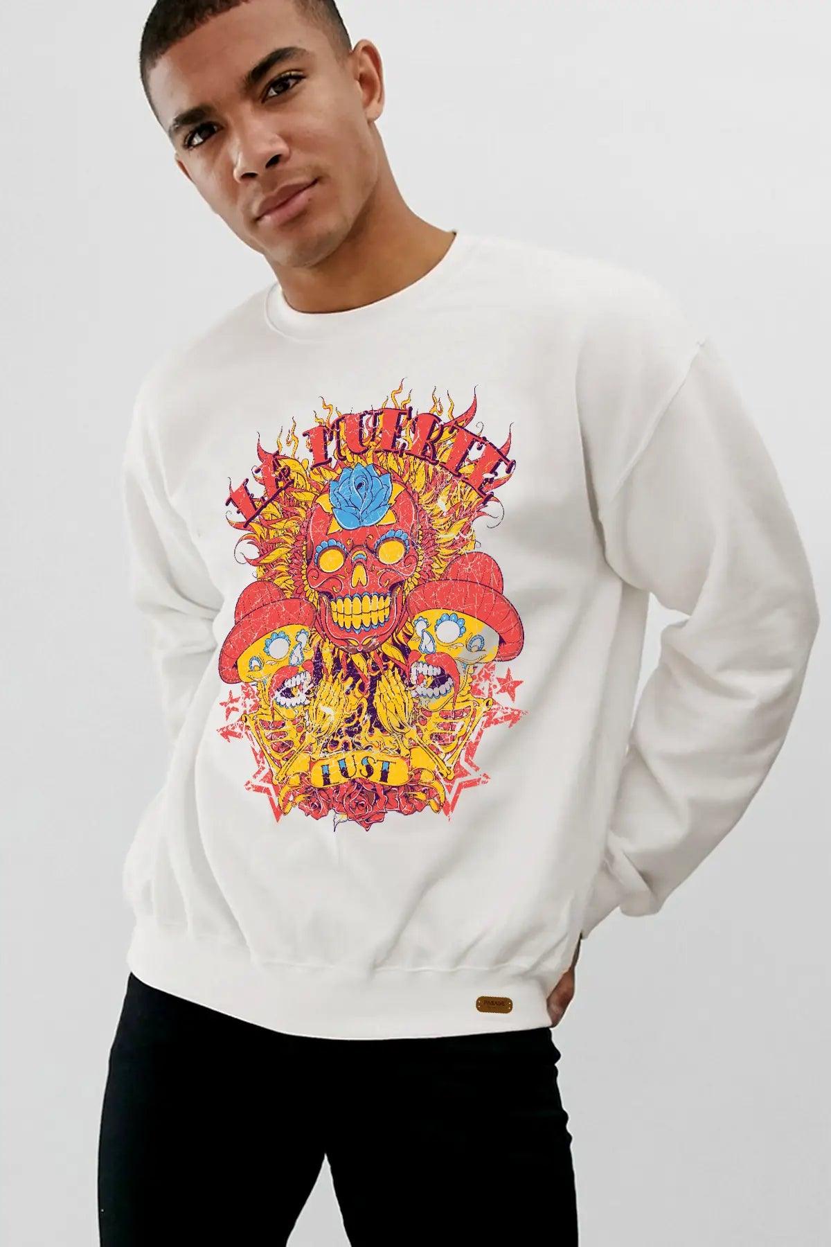 La Muerte Oversize Erkek Sweatshirt - PΛSΛGE