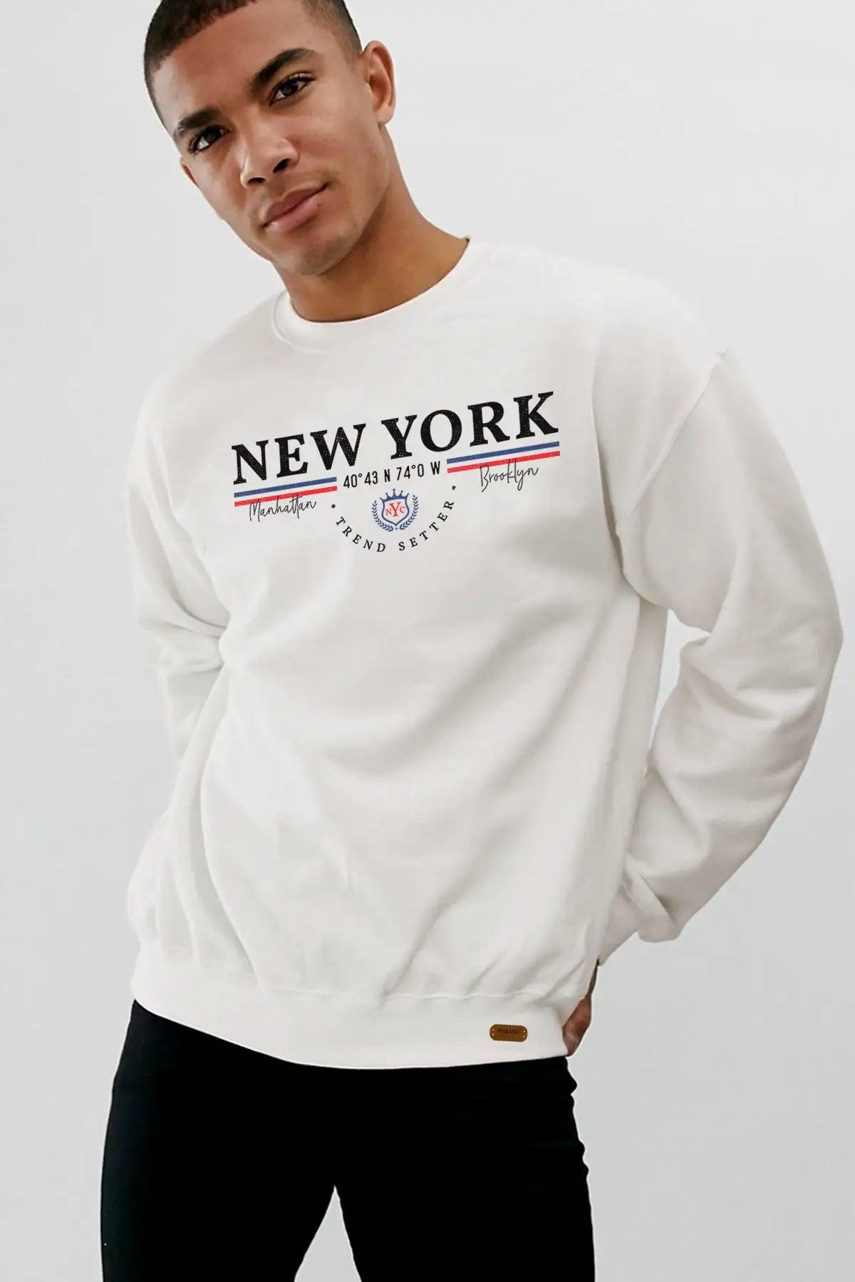 NYC Oversize Erkek Sweatshirt - PΛSΛGE
