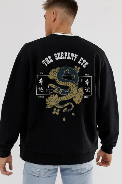 The Serpent Eye Oversize Erkek Sweatshirt - PΛSΛGE