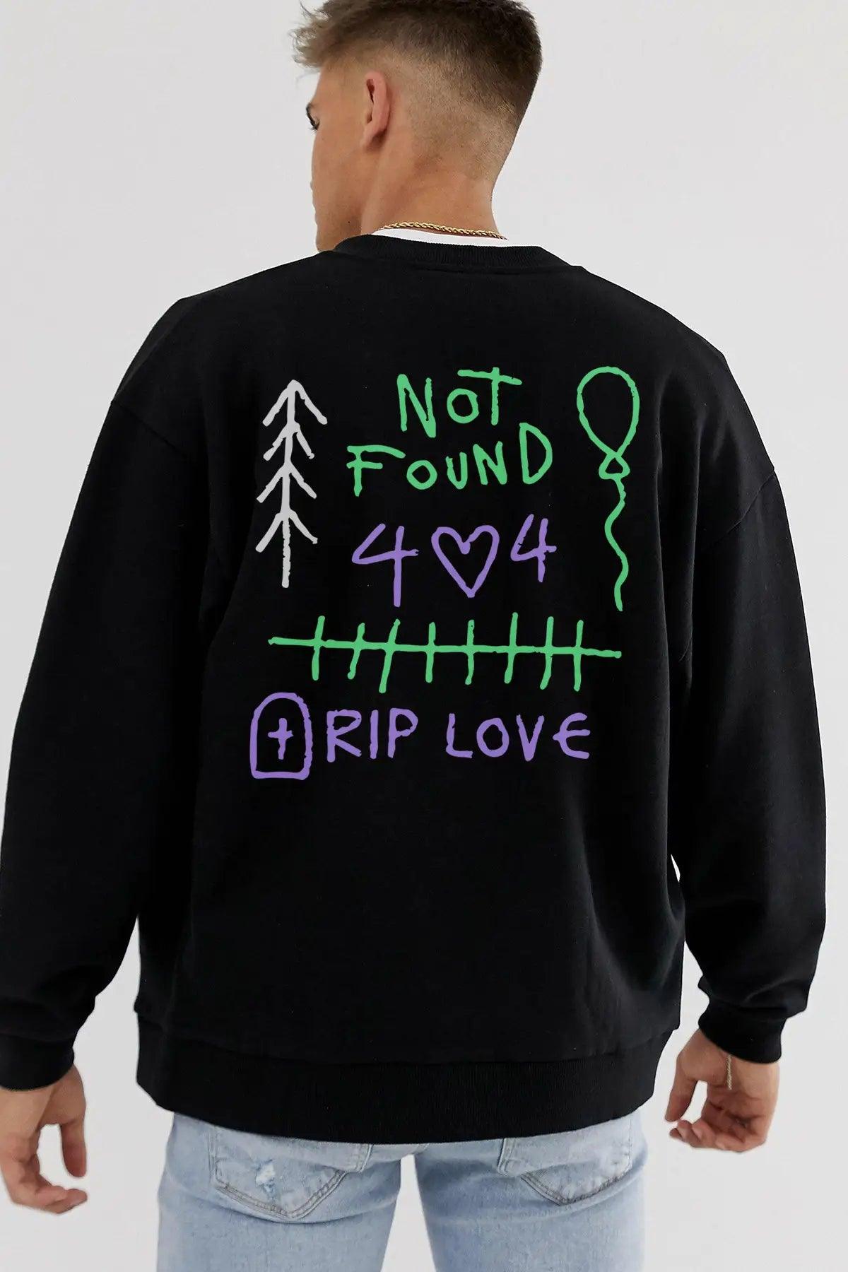 Rip Love Oversize Erkek Sweatshirt - PΛSΛGE