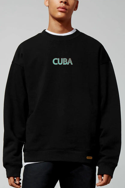 Cuba Oversize Erkek Sweatshirt - PΛSΛGE