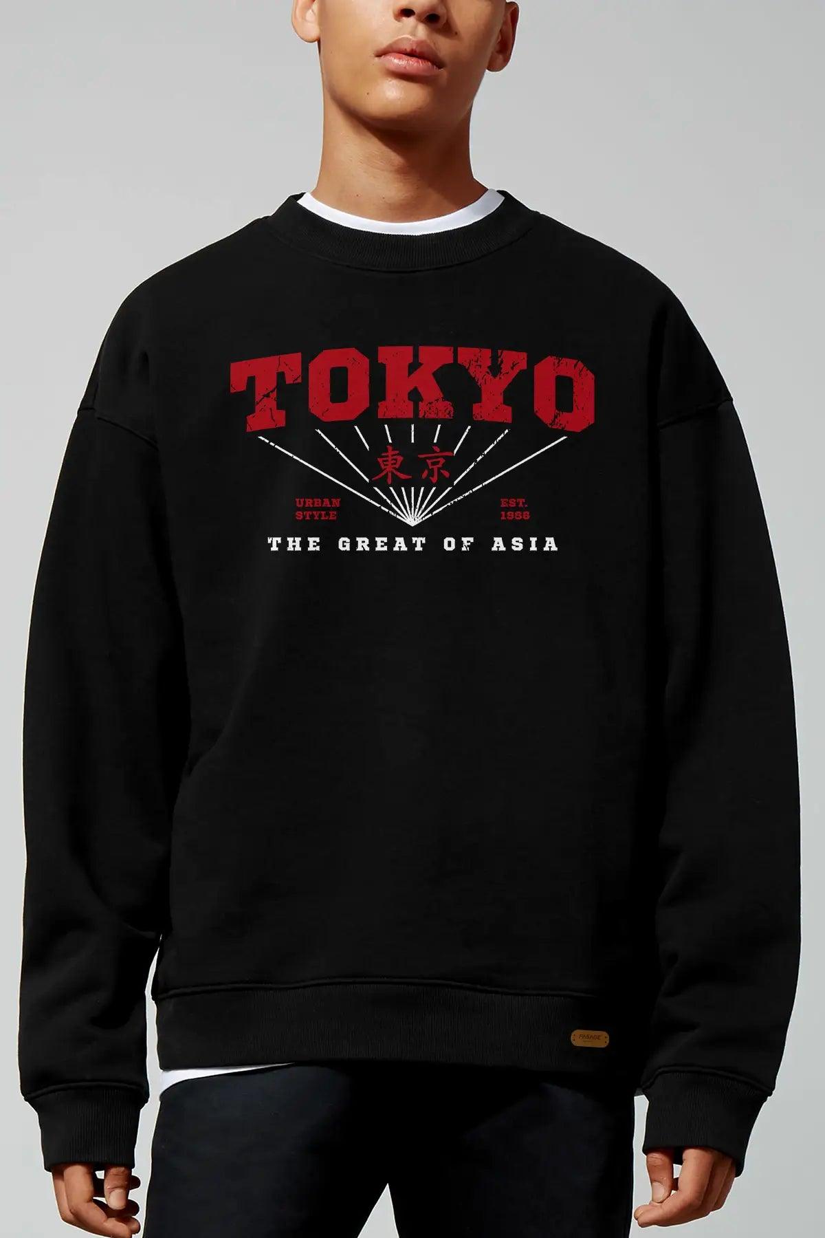 Tokyo Urban Oversize Erkek Sweatshirt - PΛSΛGE