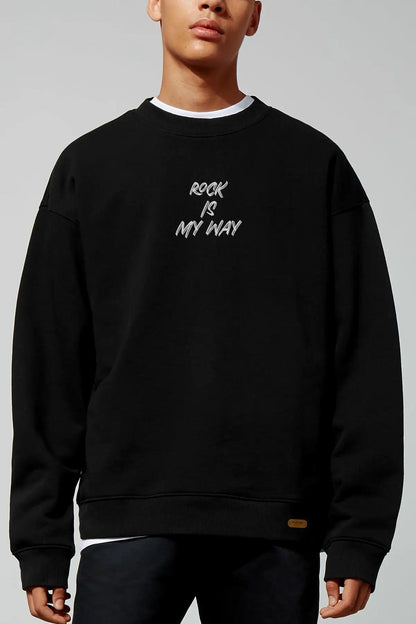 Rock İs My Way Oversize Erkek Sweatshirt - PΛSΛGE