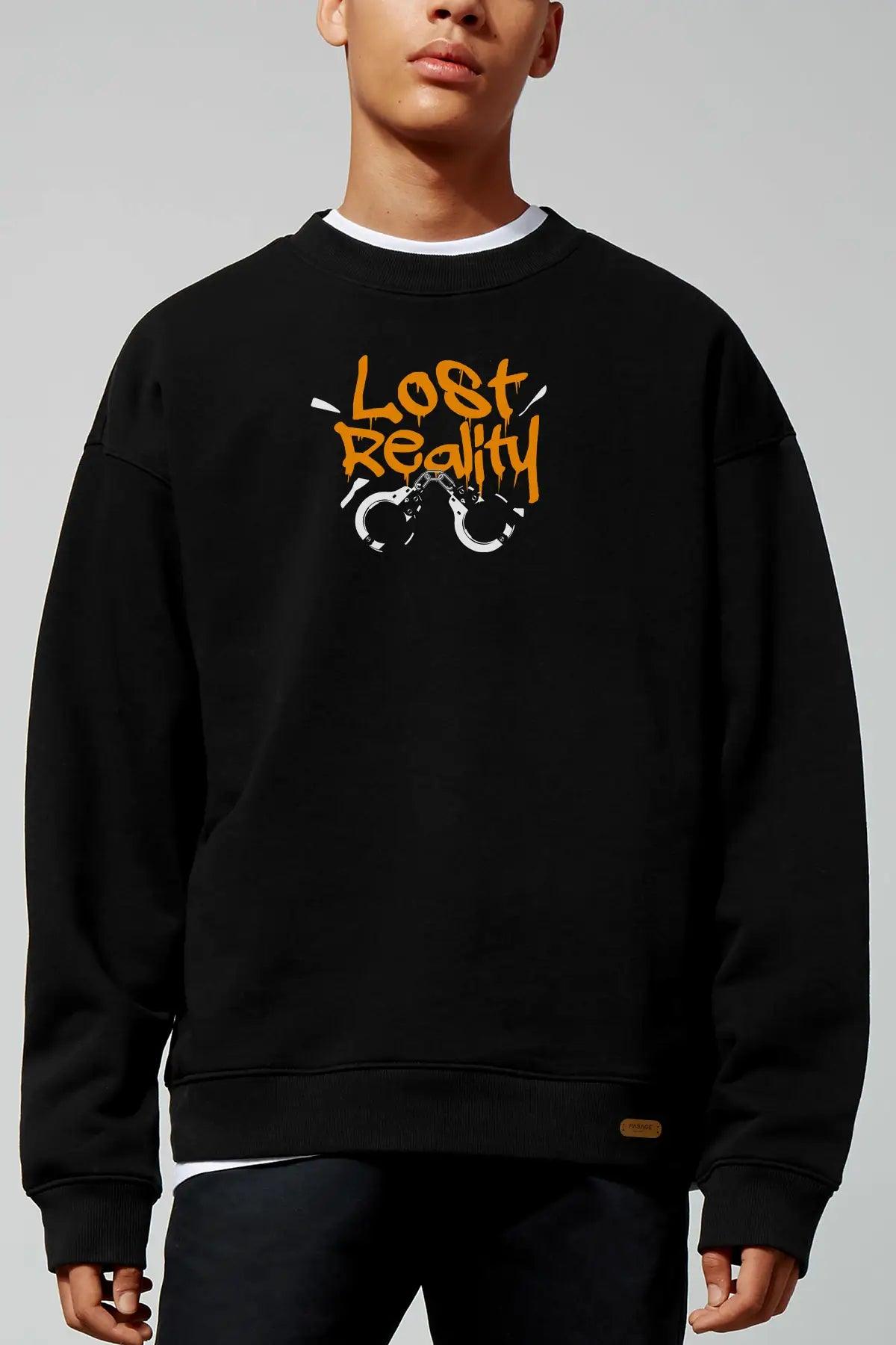 Lost Reality Oversize Erkek Sweatshirt - PΛSΛGE