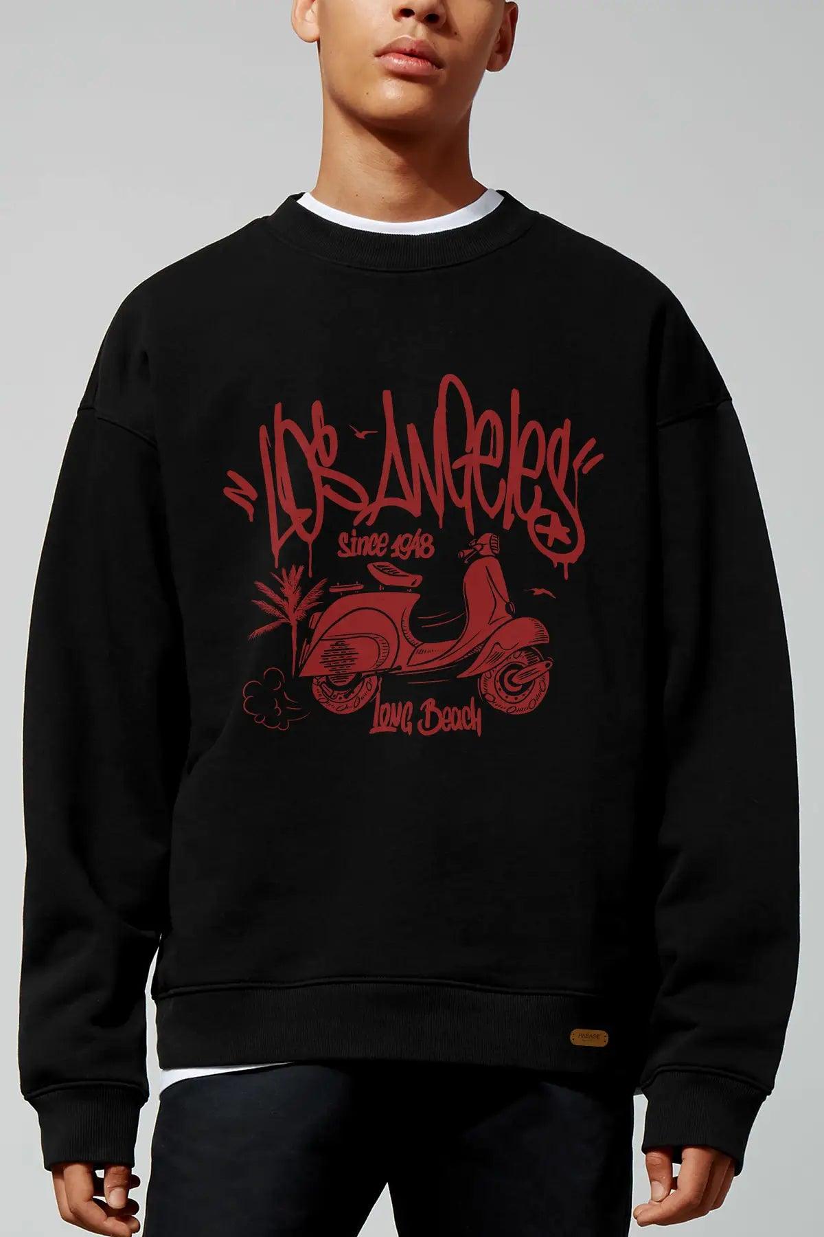 LA Oversiz Erkek Sweatshirt - PΛSΛGE