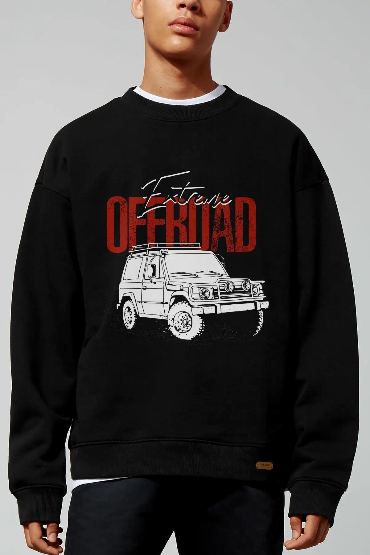 Extreme Offroad Oversize Erkek Sweatshirt - PΛSΛGE