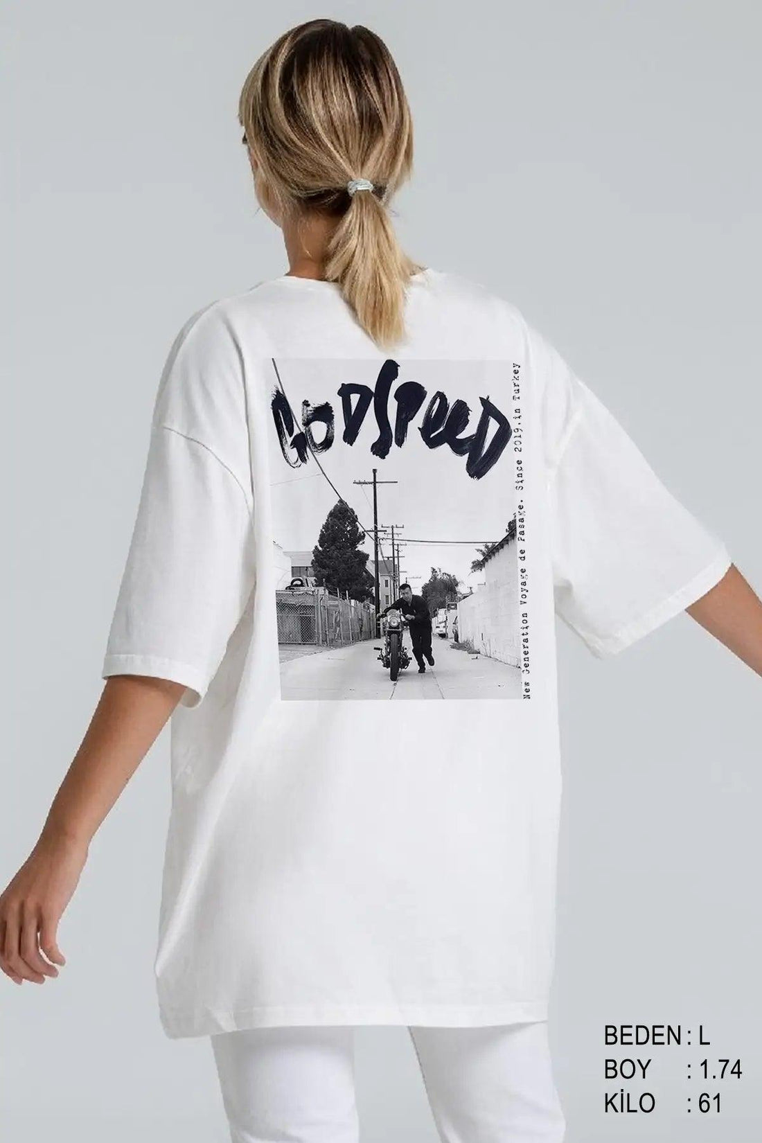 Godspeed Oversize Kadın Tişört - PΛSΛGE