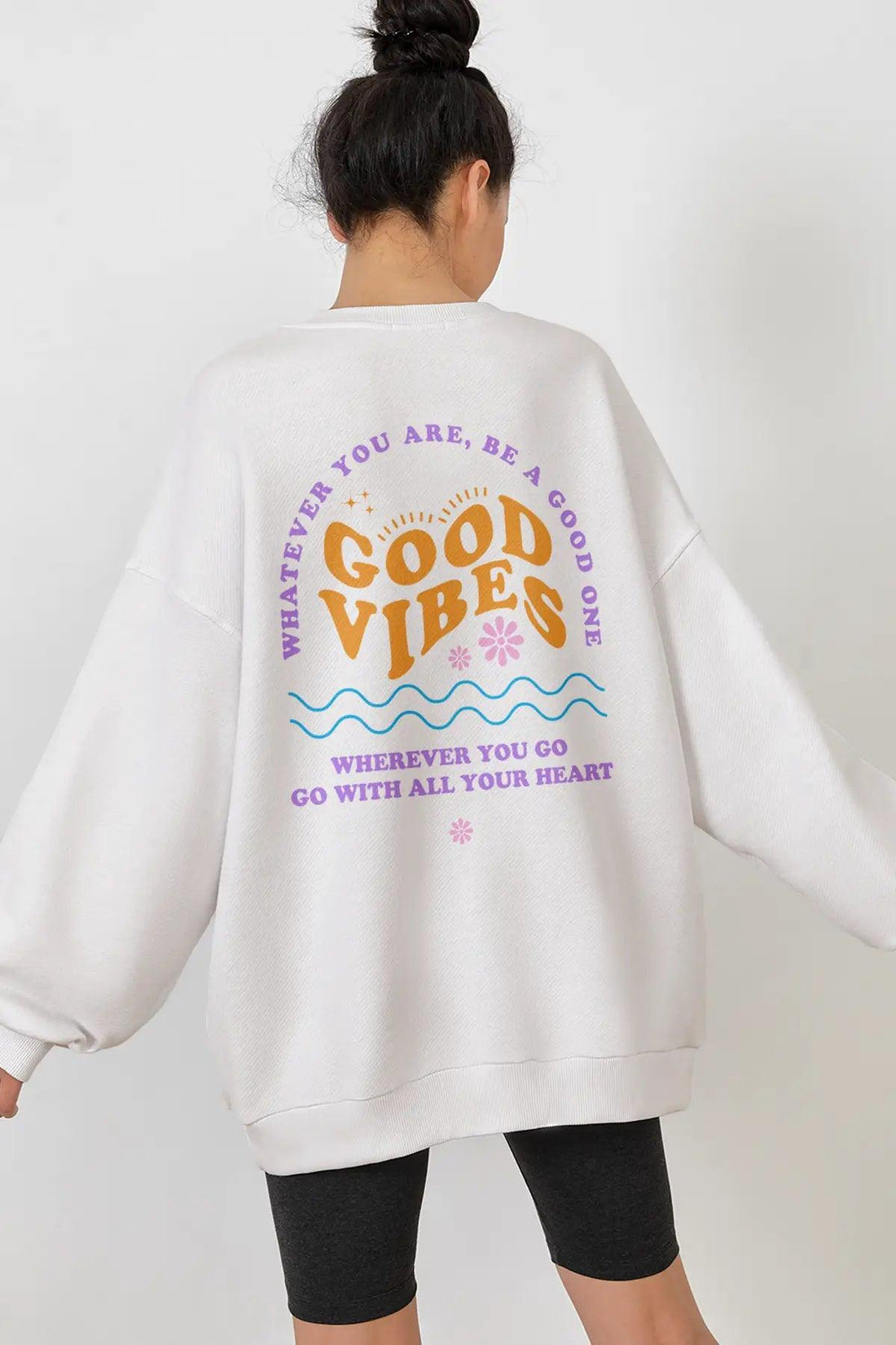 Vibes Oversize Kadın Sweatshirt - PΛSΛGE
