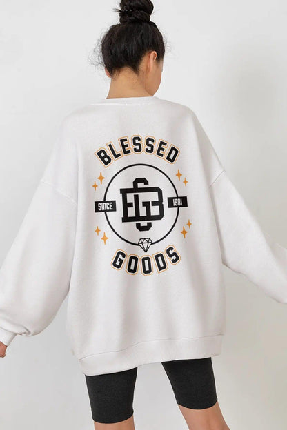 Blessed Goods Oversize Kadın Sweatshirt - PΛSΛGE