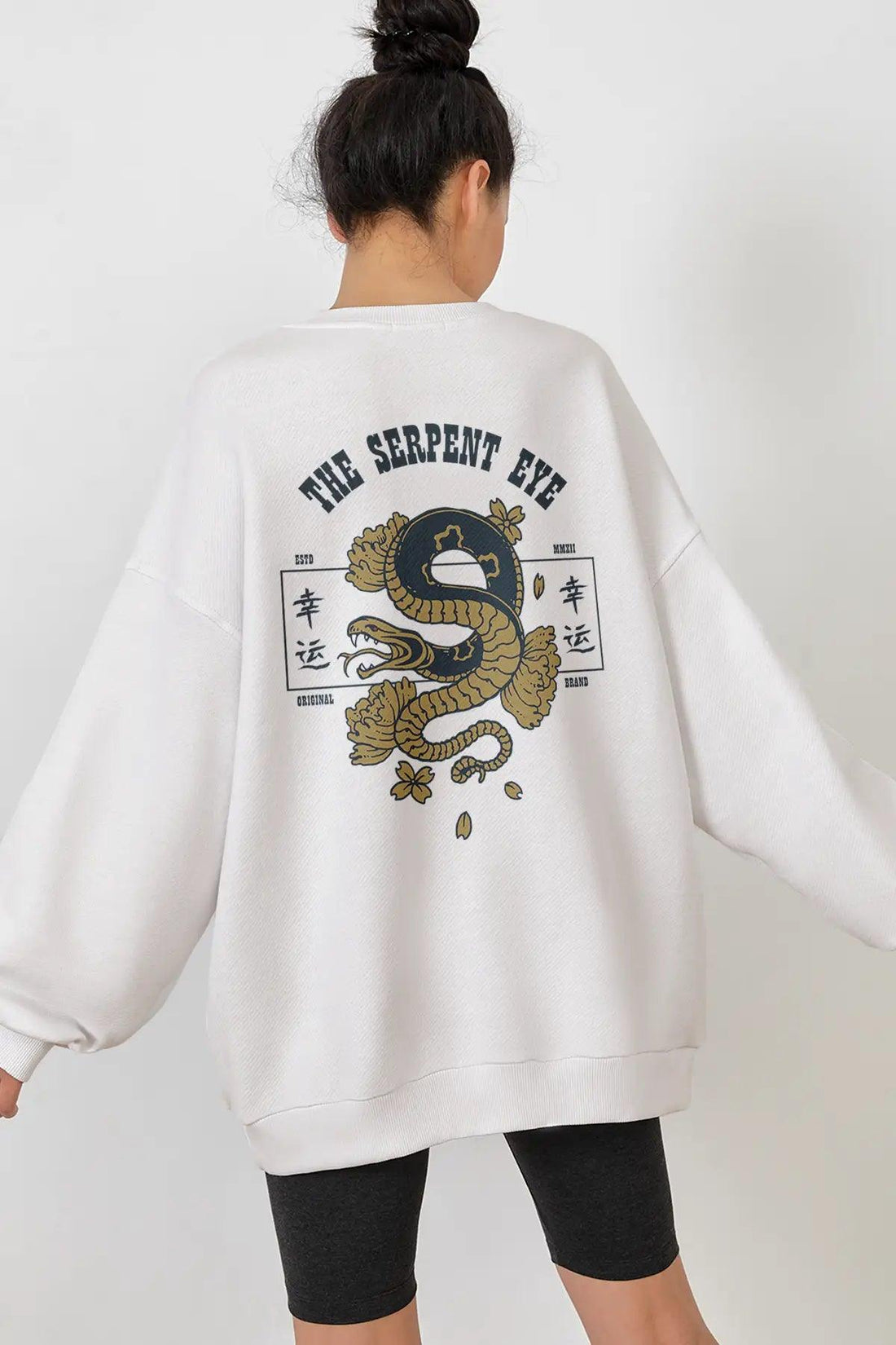 The Serpent Eye Oversize Kadın Sweatshirt - PΛSΛGE