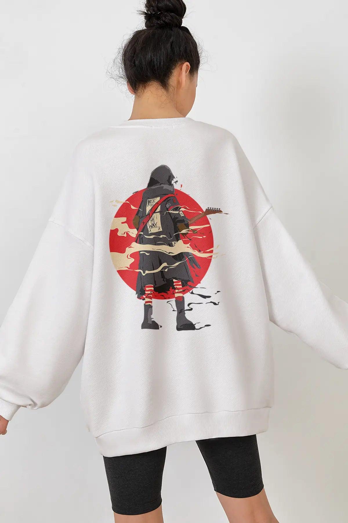 Rock İs My Way Oversize Kadın Sweatshirt - PΛSΛGE