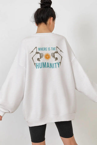 Humanity Oversize Kadın Sweatshirt - PΛSΛGE