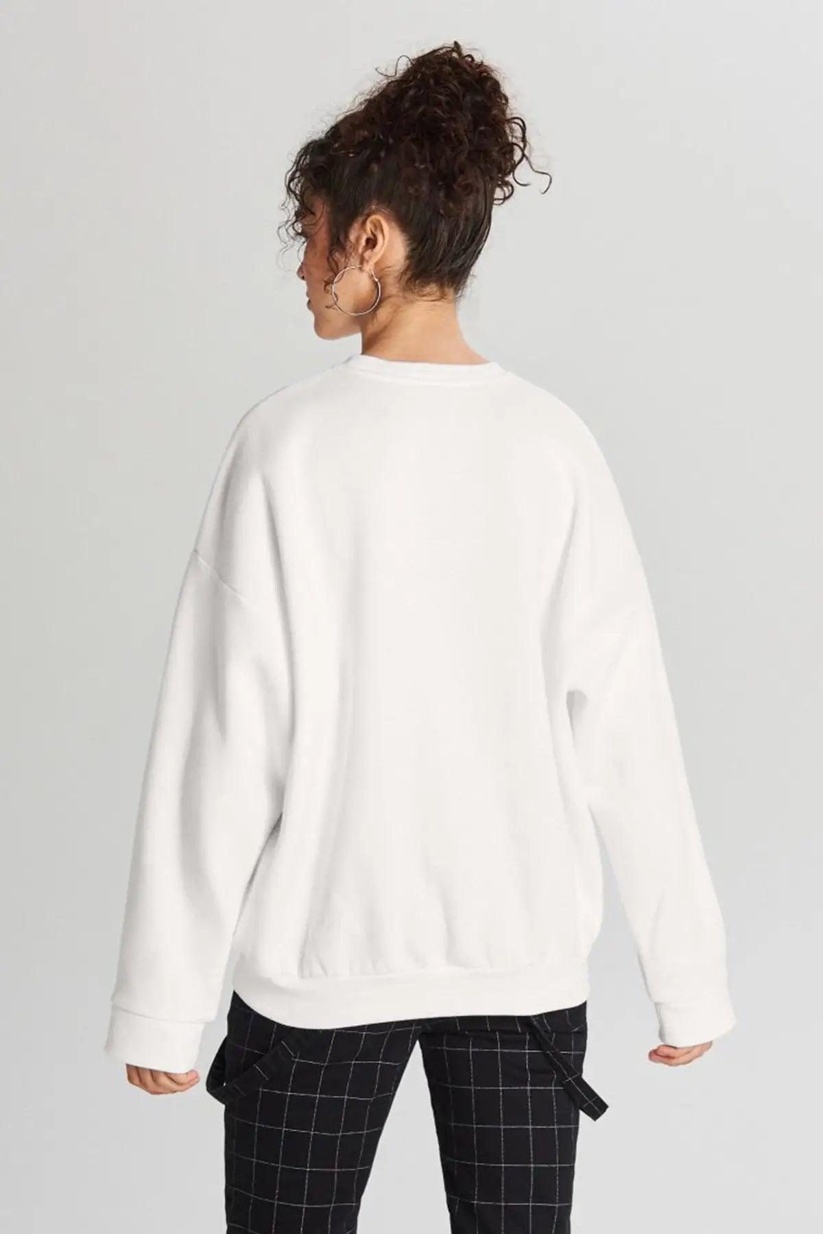 Enjoy Yourself Oversize Kadın Sweatshirt - PΛSΛGE