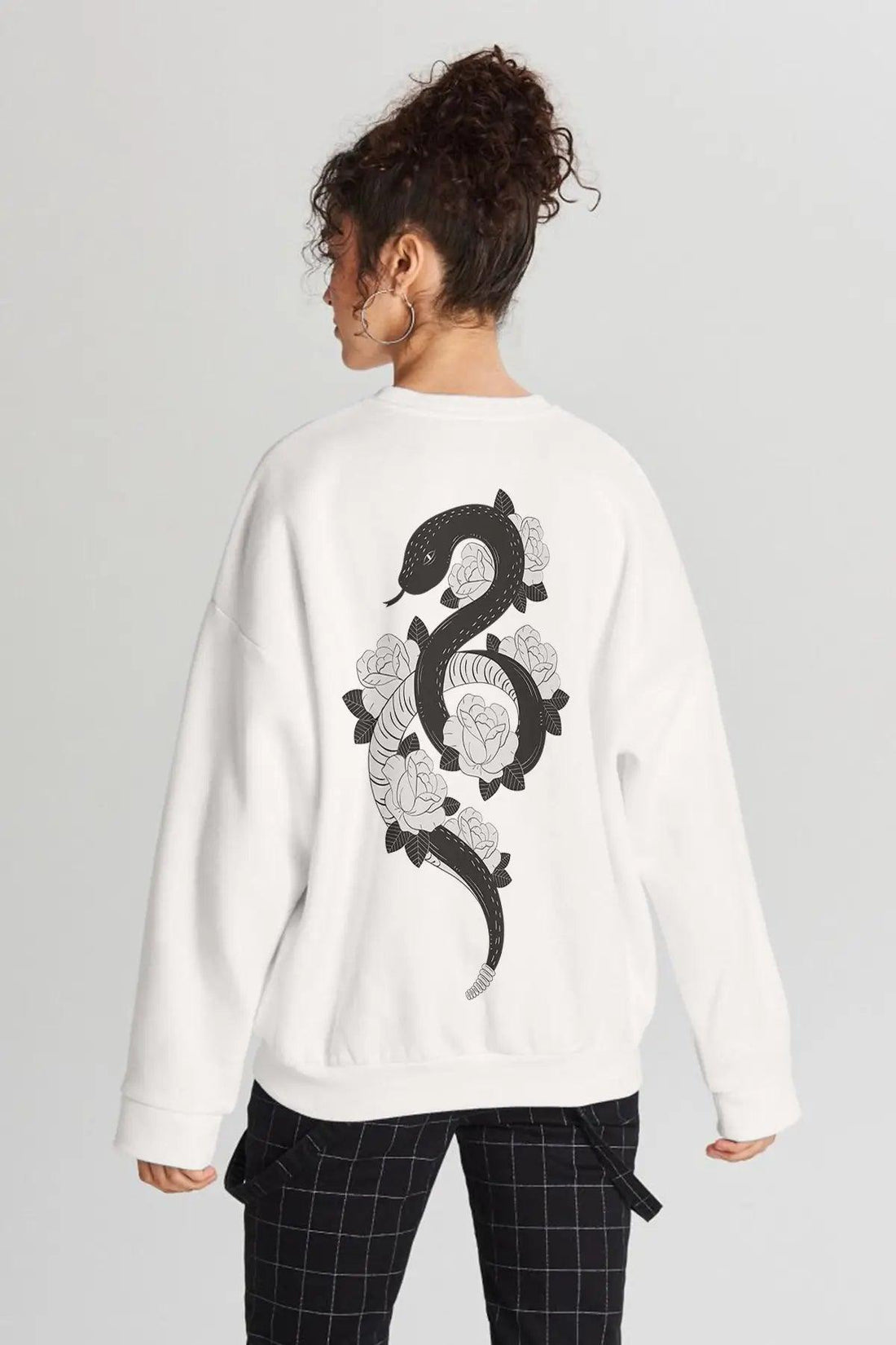 Snake Oversize Kadın Sweatshirt - PΛSΛGE