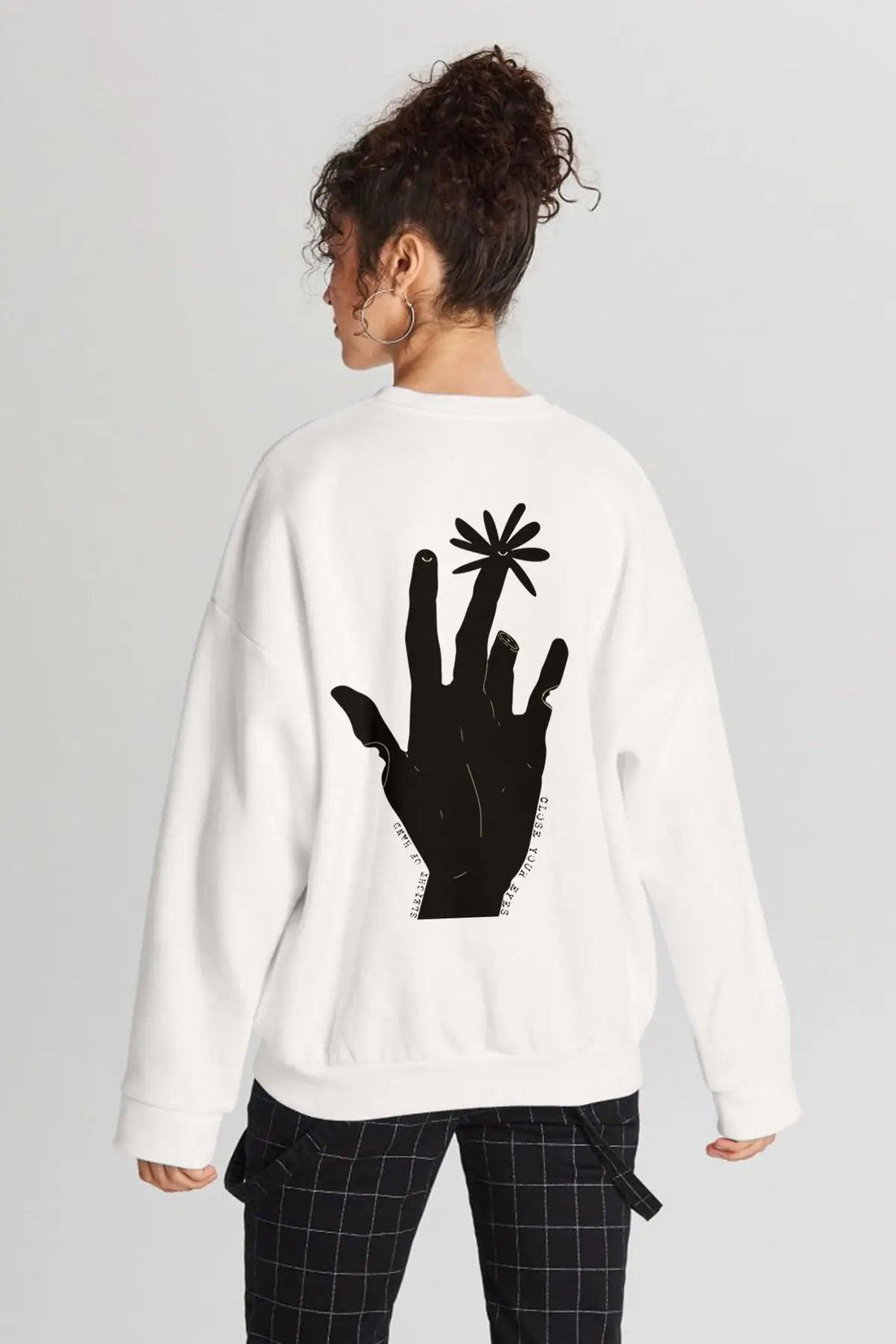 Sleight Of Hand Oversize Kadın Sweatshirt - PΛSΛGE
