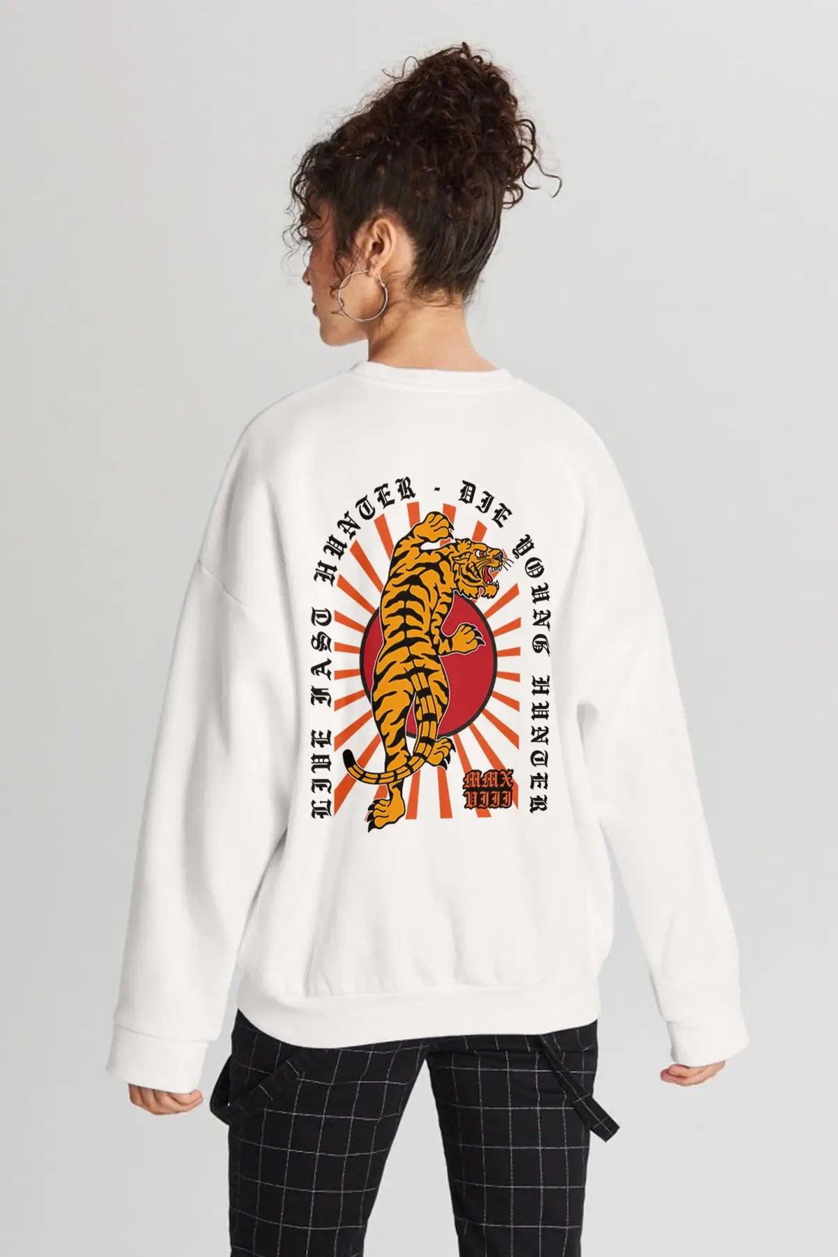 Japanese Tiger Oversize Kadın Sweatshirt - PΛSΛGE