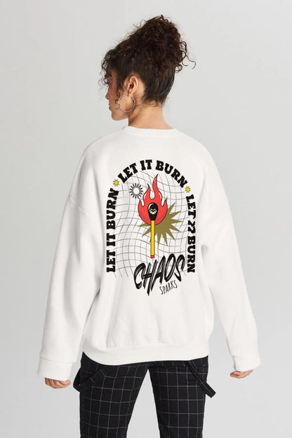 Chaos Oversize Kadın Sweatshirt - PΛSΛGE
