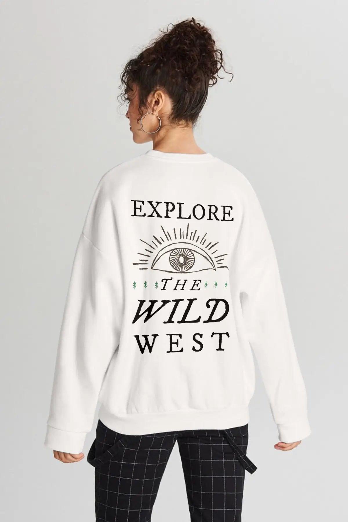 Wild West Oversize Kadın Sweatshirt - PΛSΛGE