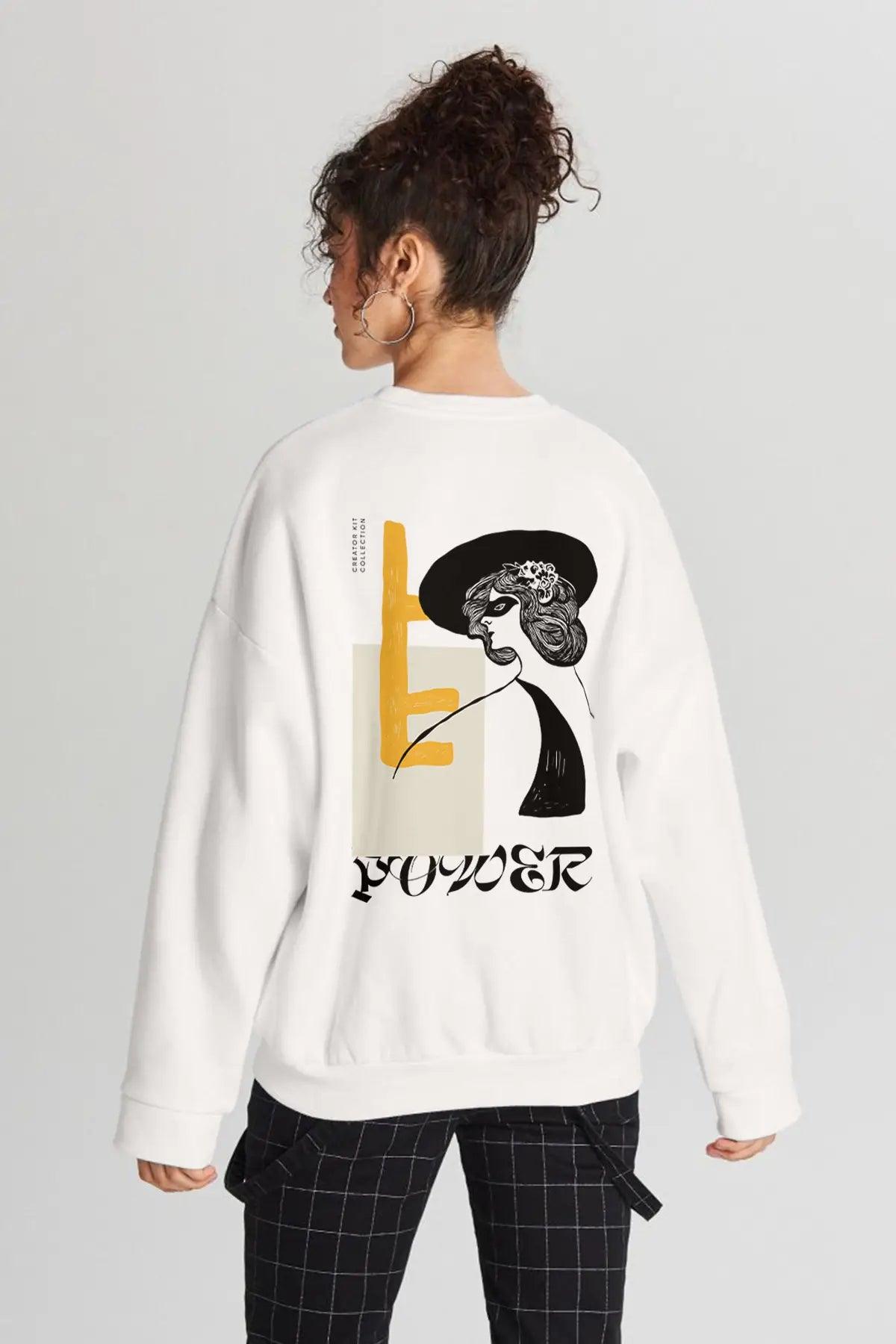 Woman Power Oversize Kadın Sweatshirt - PΛSΛGE