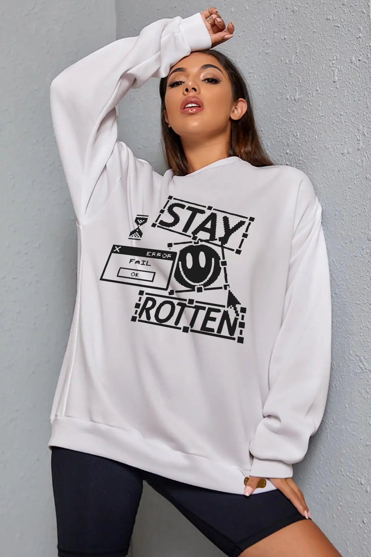 Stay Rotten Oversize Kadın Sweatshirt - PΛSΛGE