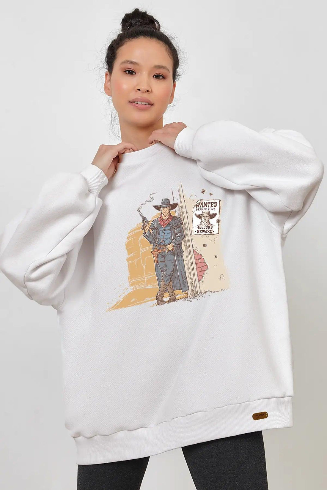 Wanted Cowboy Oversize Kadın Sweatshirt - PΛSΛGE