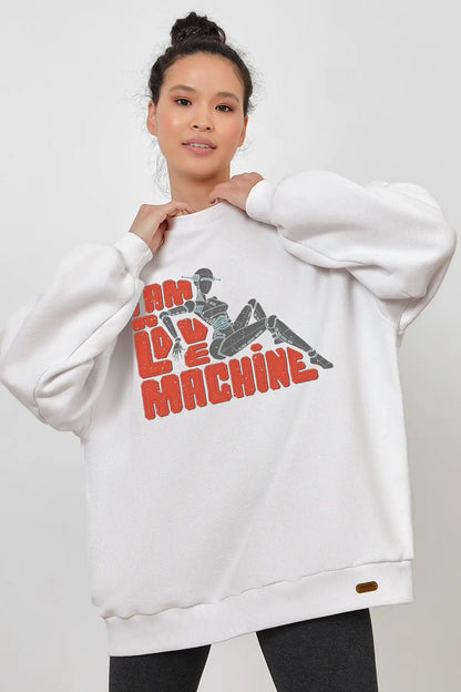 Love Machine Oversize Kadın Sweatshirt - PΛSΛGE