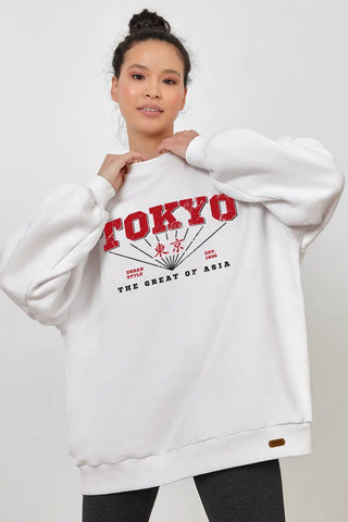 Tokyo Urban Oversize Kadın Sweatshirt - PΛSΛGE