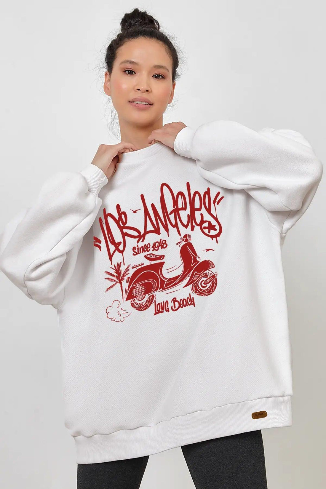 LA Oversize Kadın Sweatshirt - PΛSΛGE