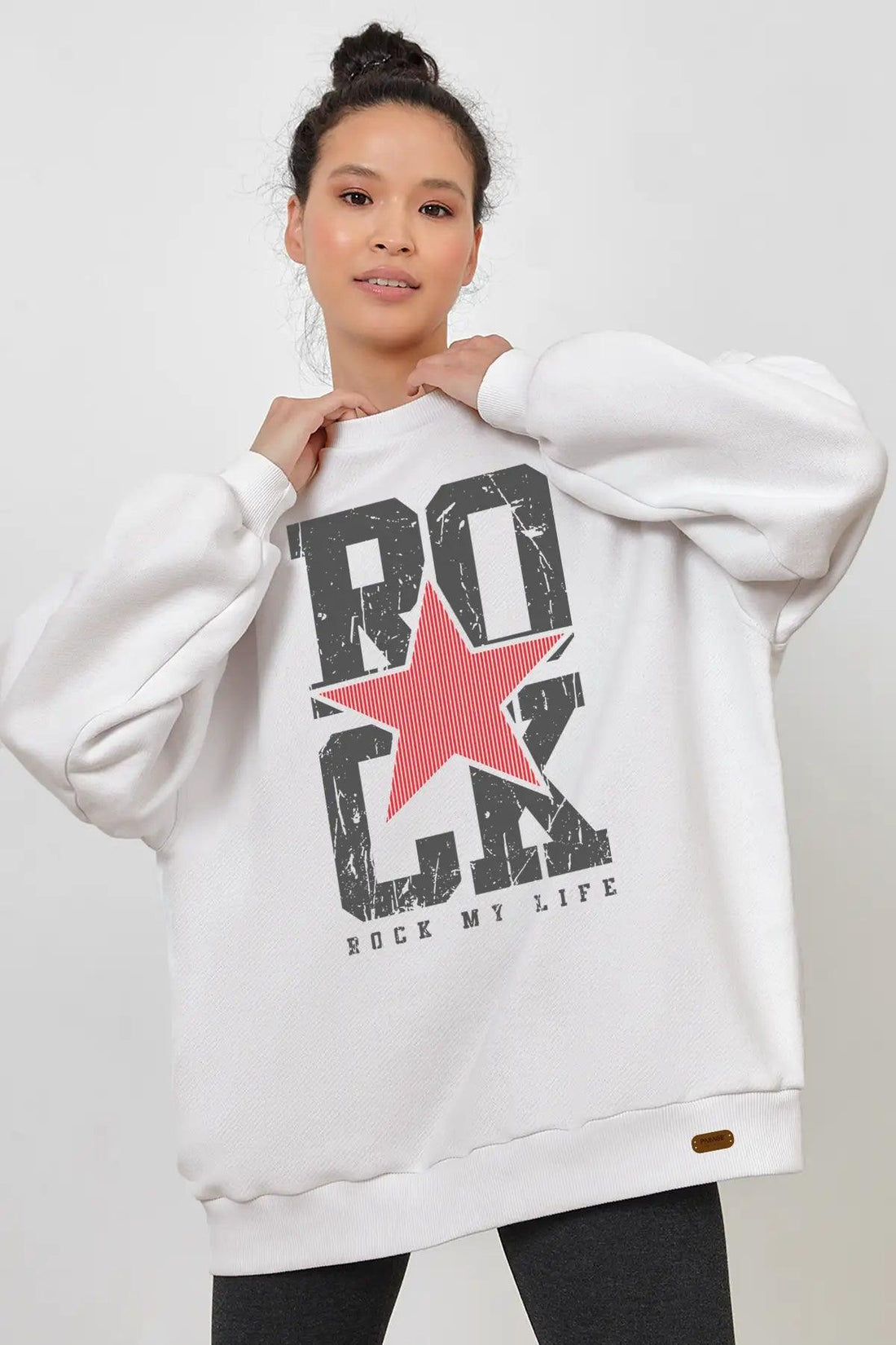 Rock Oversize Kadın Sweatshirt - PΛSΛGE