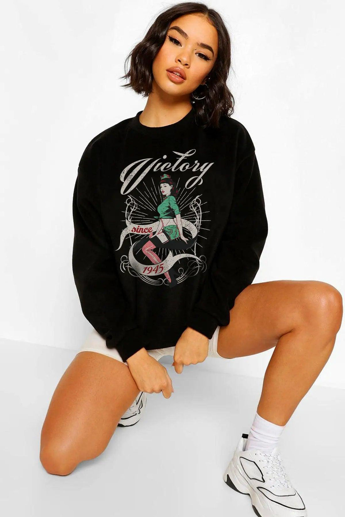 Victory Oversize Kadın Sweatshirt - PΛSΛGE