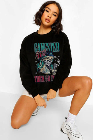 Gangster Girl Oversize Kadın Sweatshirt - PΛSΛGE
